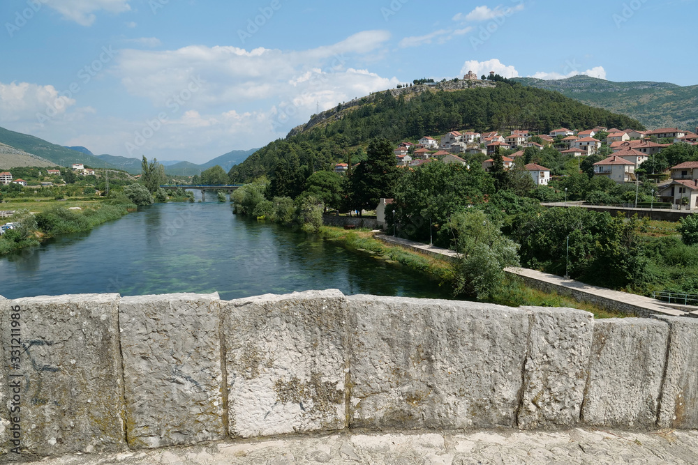 Bridge over Trebisnjica river in Trebinje city, Bosnia and Herzegovina