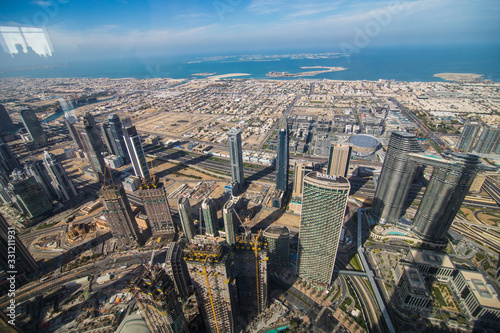 DUBAI, UAE - December, 2019: At The Top Burj Khalifa, Dubai, United Arab Emirates.