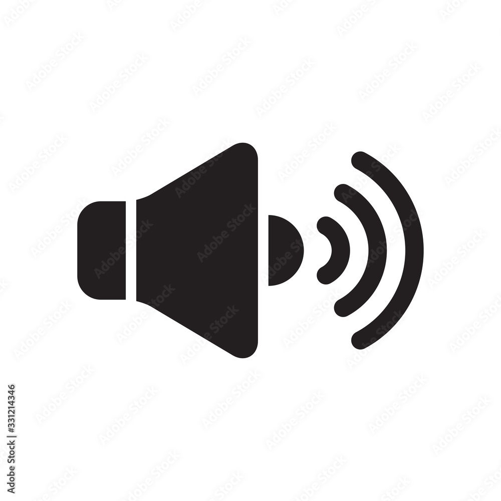 speaker vector icon in trendy flat design
