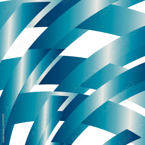 Abstract volumetric geometric background. curled lines in motion