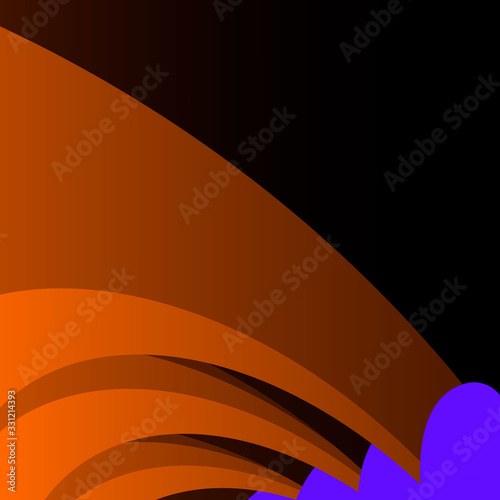 Abstract volumetric geometric background. curled lines in motion