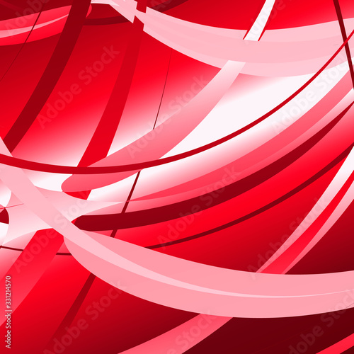Abstract volumetric geometric background. curled lines in motion