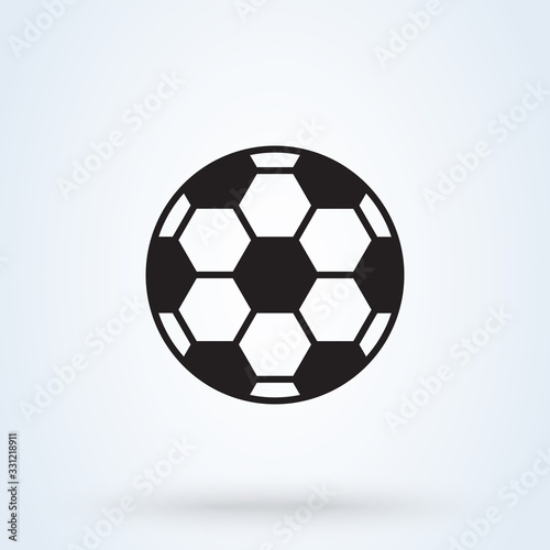 Soccer ball icon. Flat vector illustration. Sport symbol