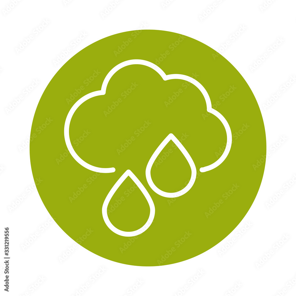 cloud rain alternative sustainable energy block line style icon cloud rain alternative sustainable energy block line style icon