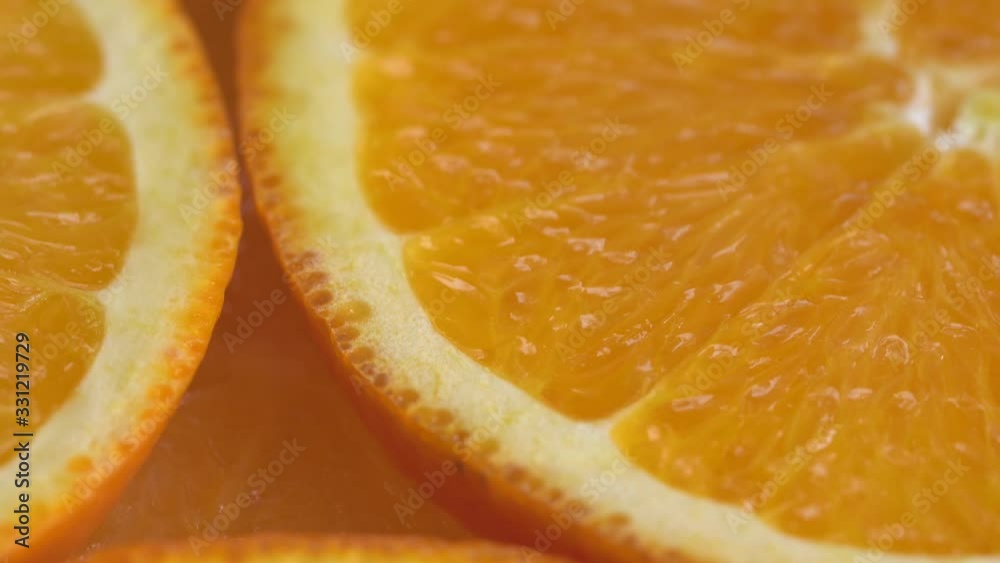 Marco shot of orange fruit and rotate.Close up flesh citrus orange. Nature background Marco shot of orange fruit and rotate.Close up flesh citrus orange. Nature background