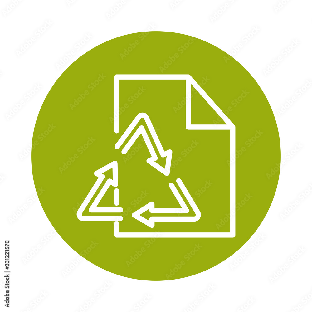 recycle paper ecology alternative sustainable energy block line style icon recycle paper ecology alternative sustainable energy block line style icon