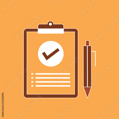 Clipboard with checklist icon