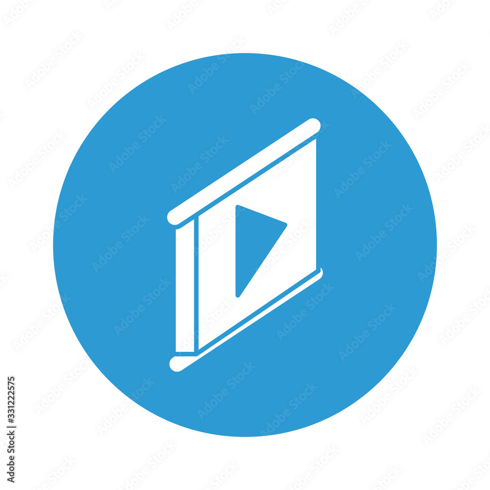 template webpage with play button block style