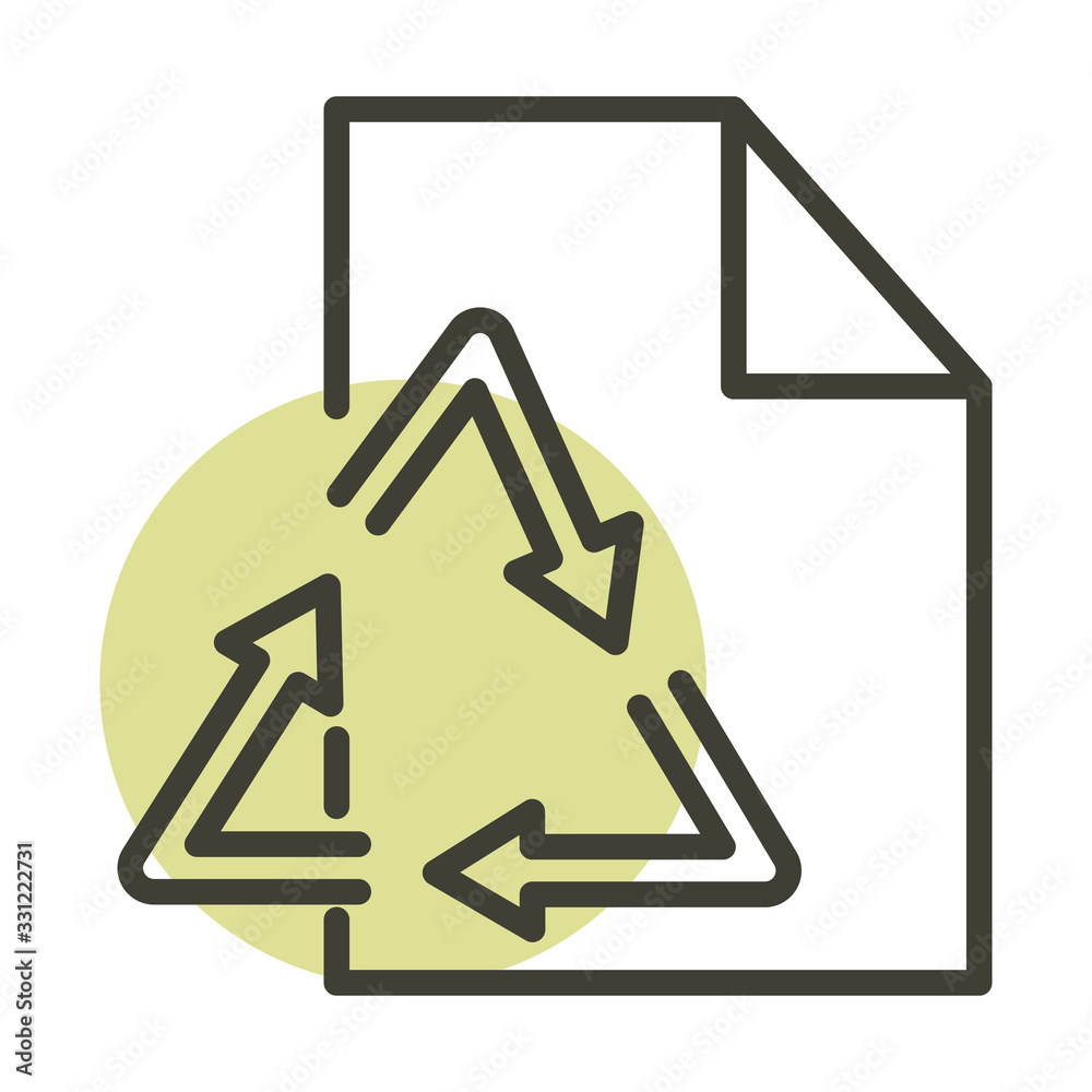 recycle paper ecology alternative sustainable energy line style icon recycle paper ecology alternative sustainable energy line style icon