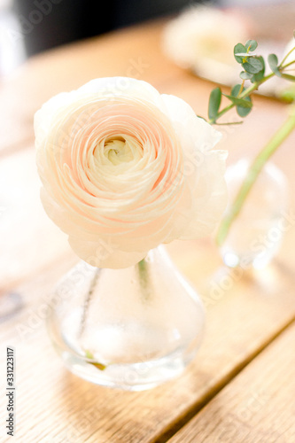 White flower in a vase