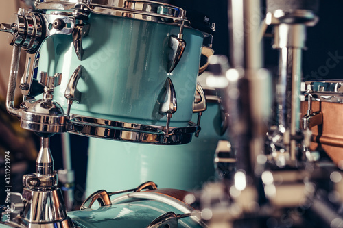 Photography Detail of a drum kit closeup