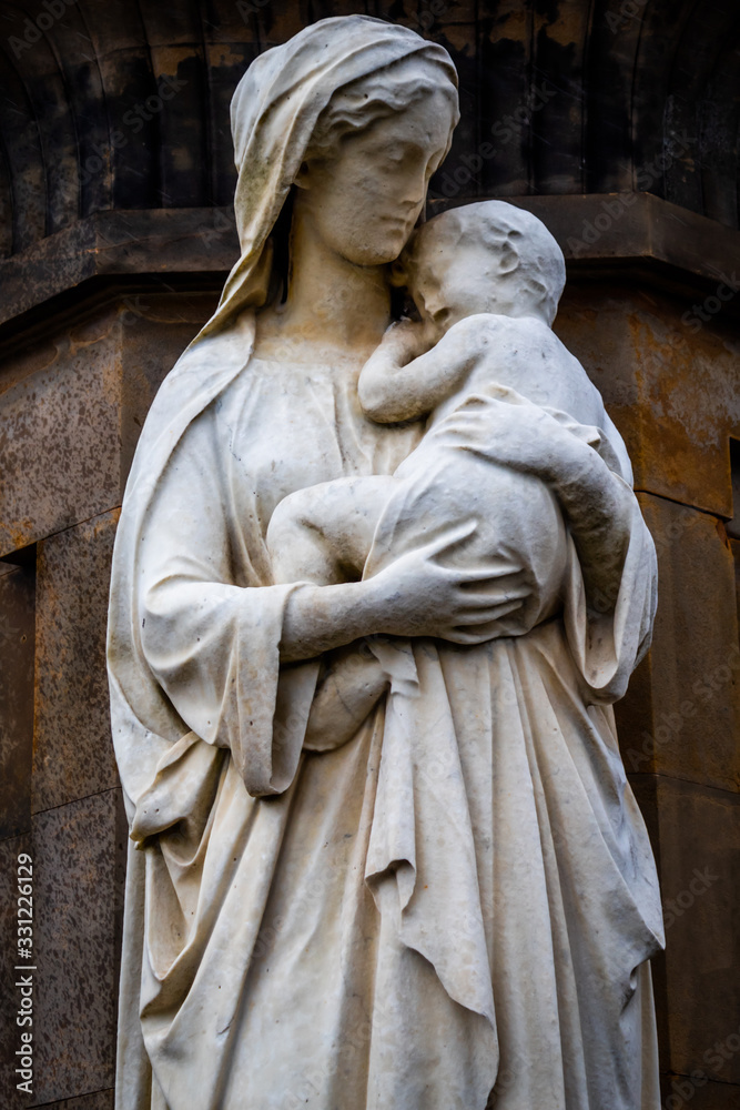 Mother And Child Statue