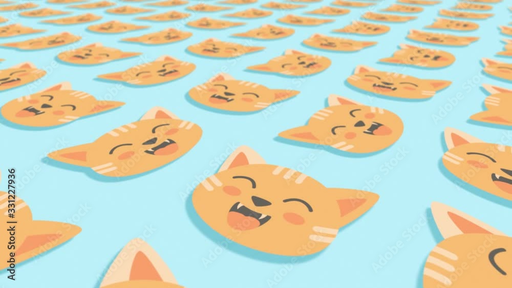 Collage animation of cat faces fly in Minimal Motion design. Kitty glamour style. Fashion style gif animation 3d colorful mood Collage animation of cat faces fly in Minimal Motion design. Kitty glamour style. Fashion style gif animation 3d colorful mood