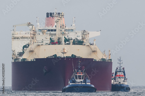 LNG TANKER - A giant ship with a natural gas load