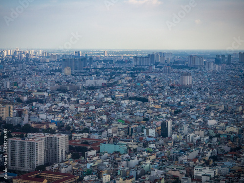Aerial view of Ho chi minh city cityscape, Vietnam © hit1912