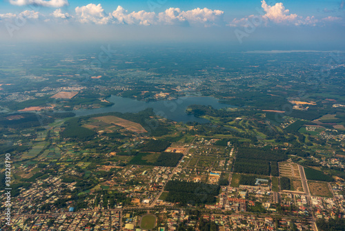 Aerial view of cityscape of vietnam
