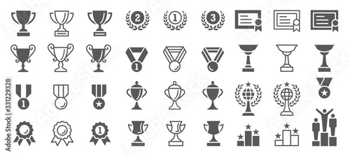 Set of Winning Vector Icons photo