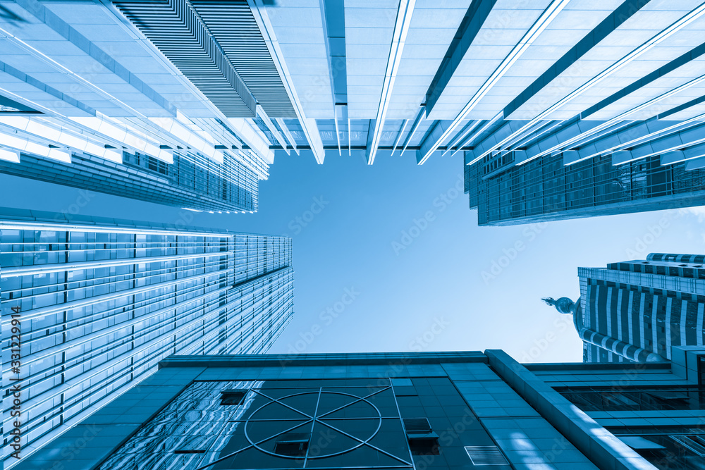 Fototapeta premium looking Up Modern Office Building