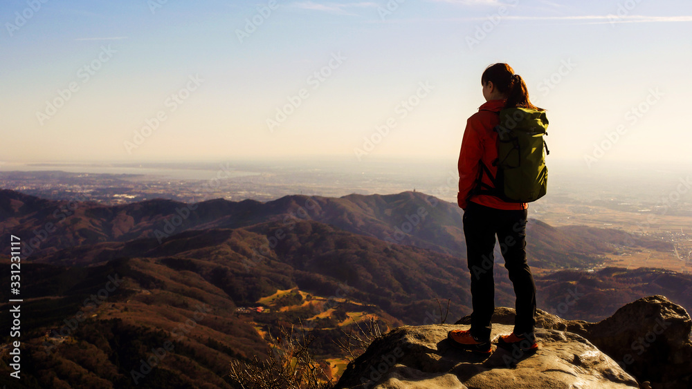 Fototapeta premium Stunning view from a mountain Tsukubasan