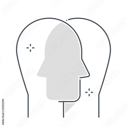 Persona related color line vector icon, illustration