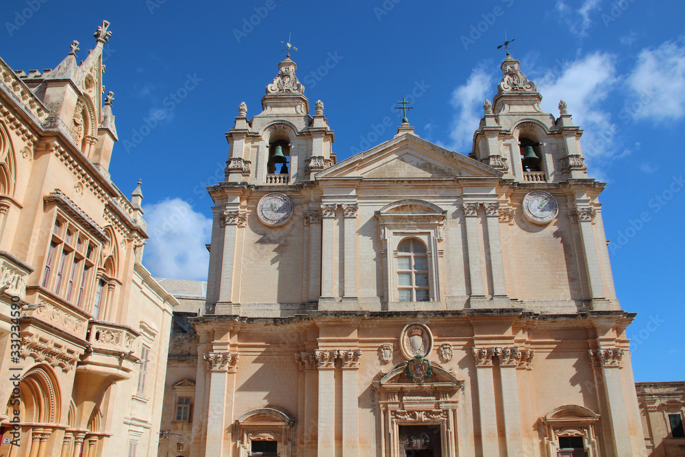 st-paul cathedral in mdina (malta) 