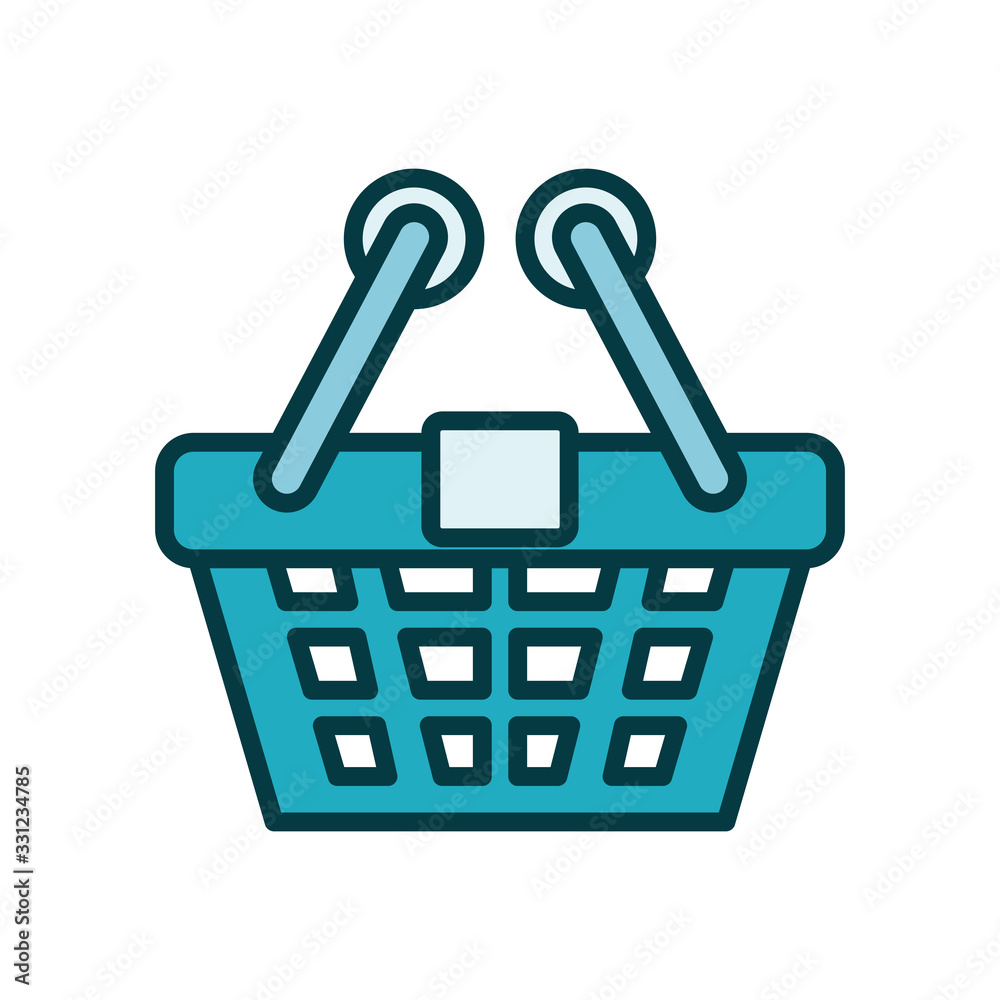 shopping basket commerce line style icon shopping basket commerce line style icon