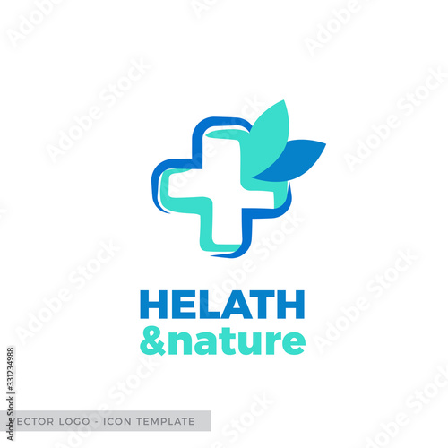 Cross, health logo - icon, vector design