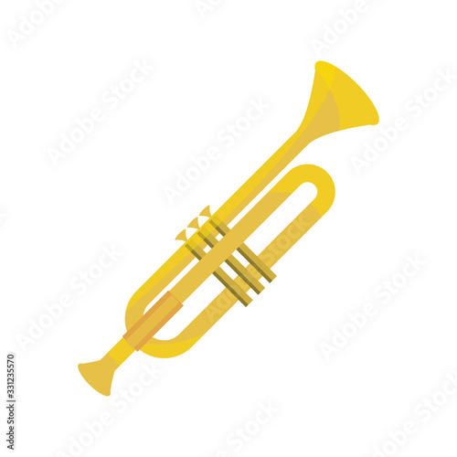 trumpet wind musical instrument isolated icon