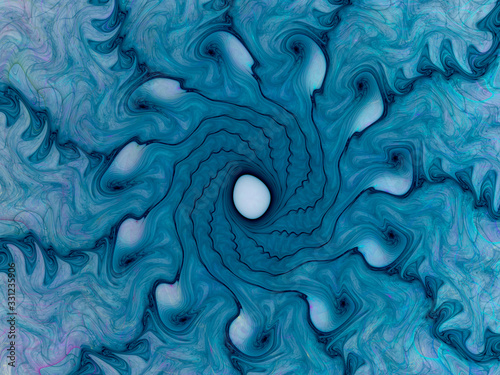 Fototapeta surreal futuristic digital 3d design art abstract background fractal illustration for meditation and decoration wallpaper