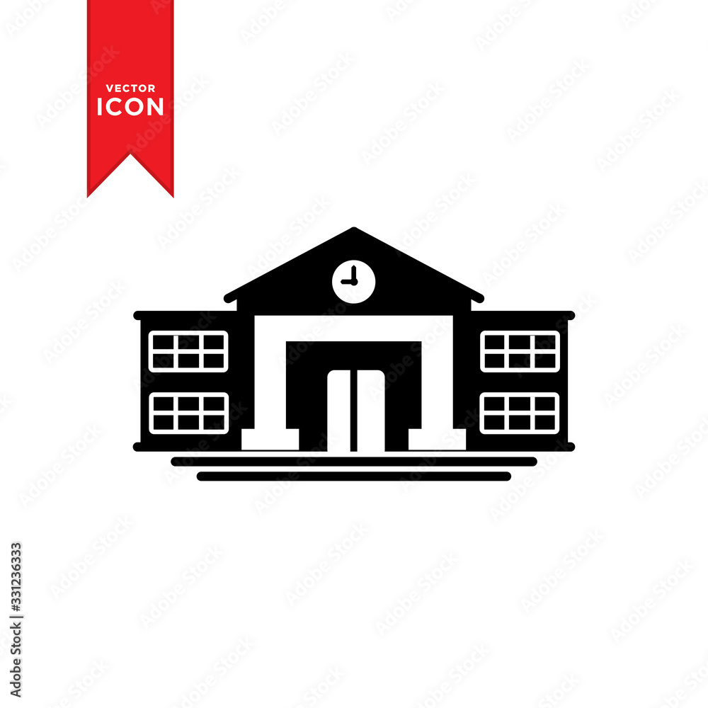 High school icon vector. School icon illustration. Trendy flat design style on white background. High school icon vector. School icon illustration. Trendy flat design style on white background.