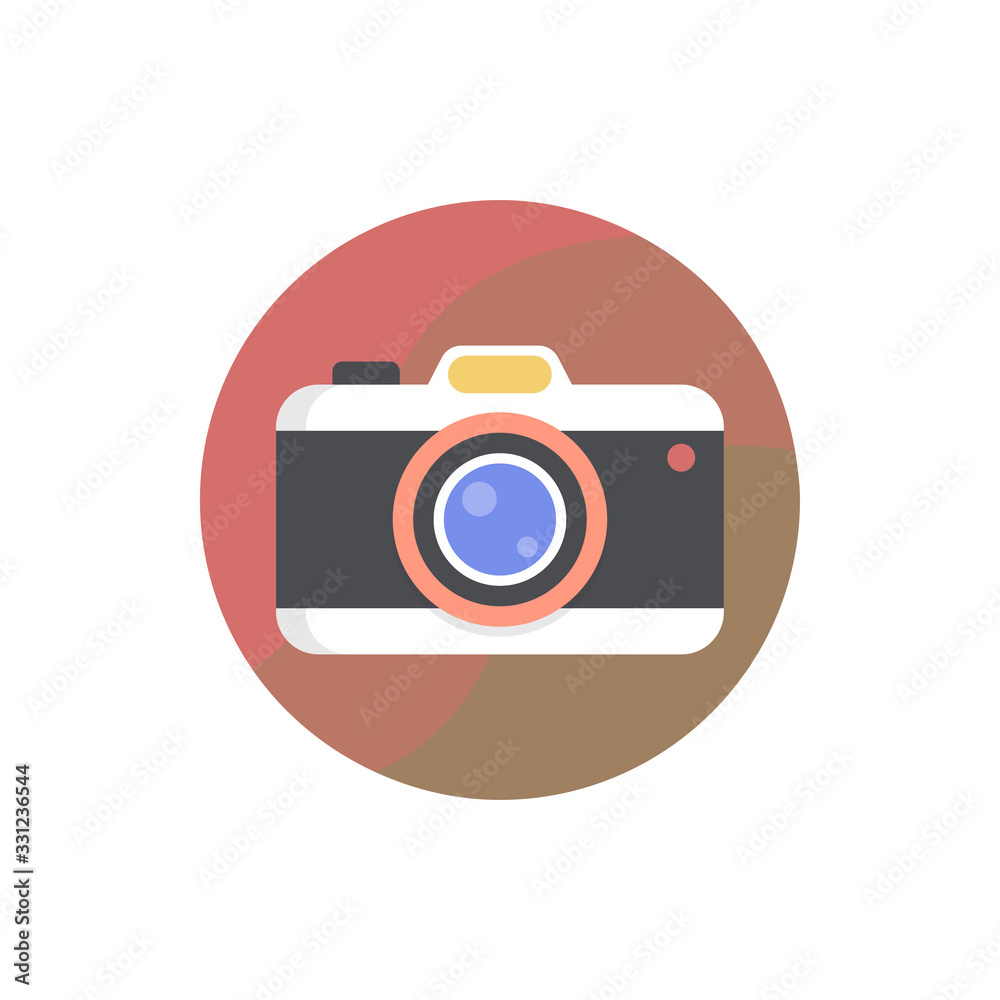 Camera Vector Icon Filled Outline Illustration. Camera Vector Icon Filled Outline Illustration.