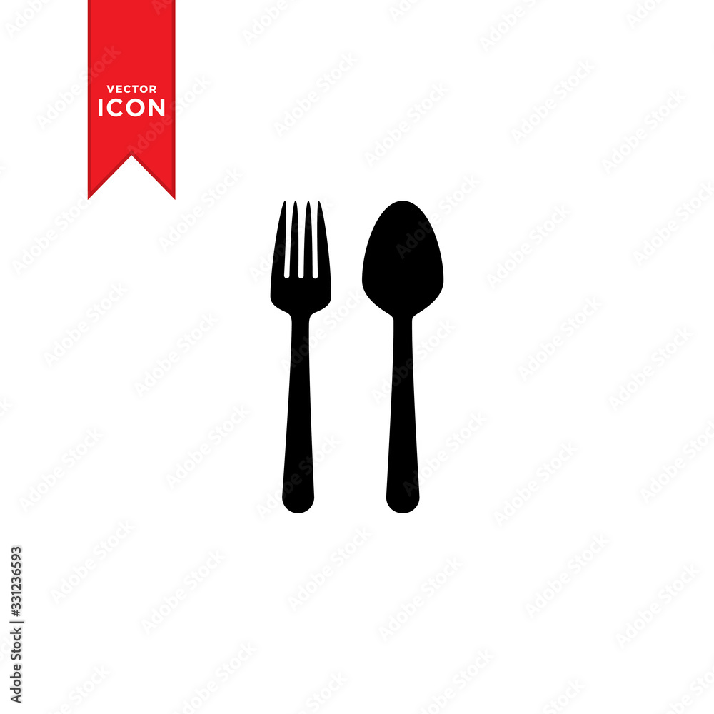 Spoon and Fork icon vector. Restaurant symbol icon illustration. Trendy flat design style on white background. Spoon and Fork icon vector. Restaurant symbol icon illustration. Trendy flat design style on white background.