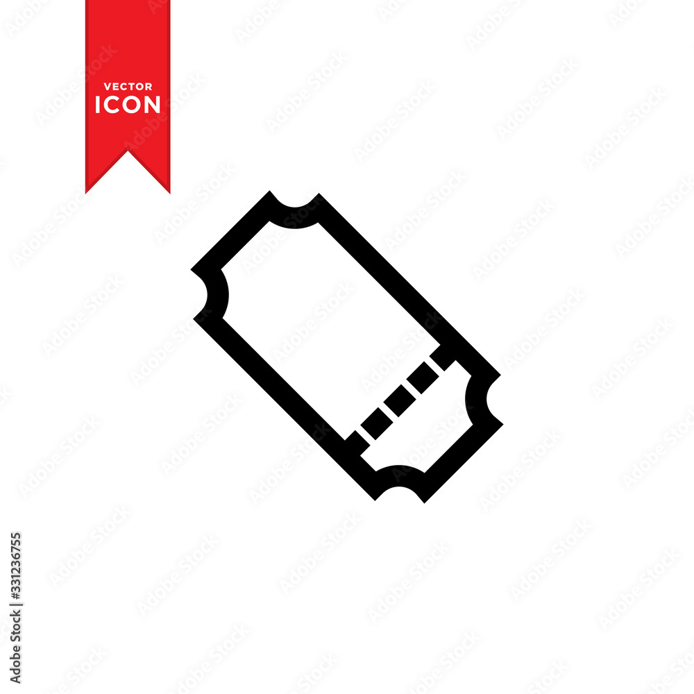 Ticket icon vector. Trendy flat design on white background. Ticket icon vector. Trendy flat design on white background.