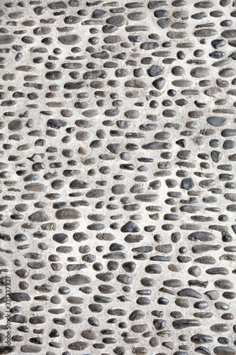 Cobbled pavement made of ro...