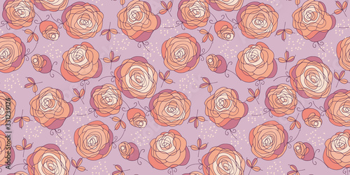 Stylized abstract rose flow...