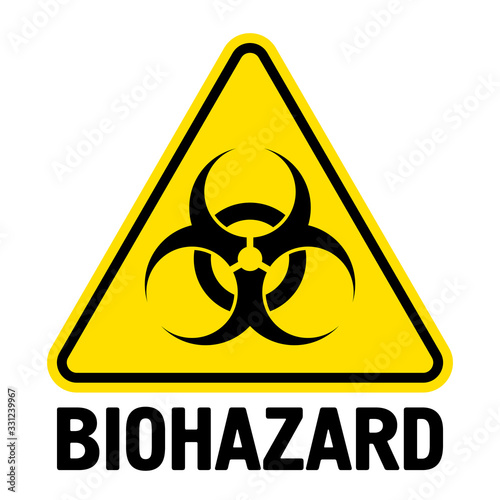 Biohazard sign. Danger symbol. Vector flat icon
