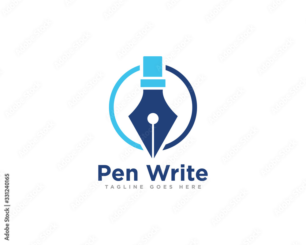 Pen Write Logo Icon Design Vector Pen Write Logo Icon Design Vector