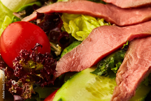 Vegetable tasty salad with ham