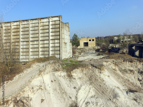 Wallpaper Mural Drone quadrocopter explores an abandoned industrial complex.Kiev Region Torontodigital.ca