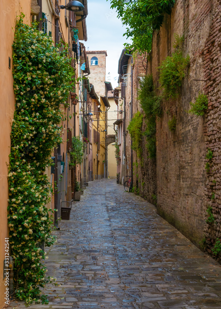 Città di Castello (Italy) - A charming medieval city with stone buildings, province of Perugia, Umbria region. Here a view of historical center.