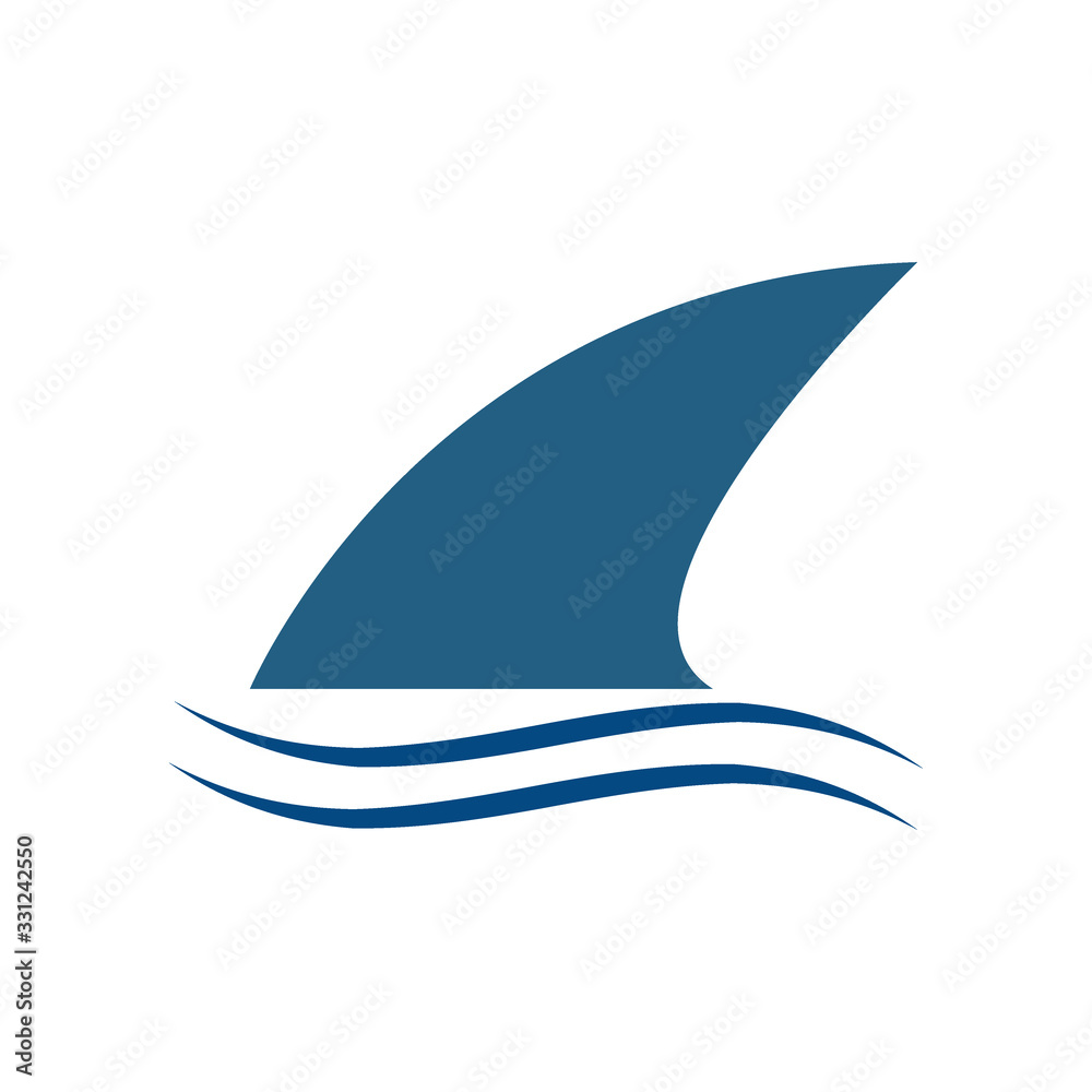 Fin Shark above the Water Modern Logo Symbol - Vector Fin Shark above the Water Modern Logo Symbol - Vector
