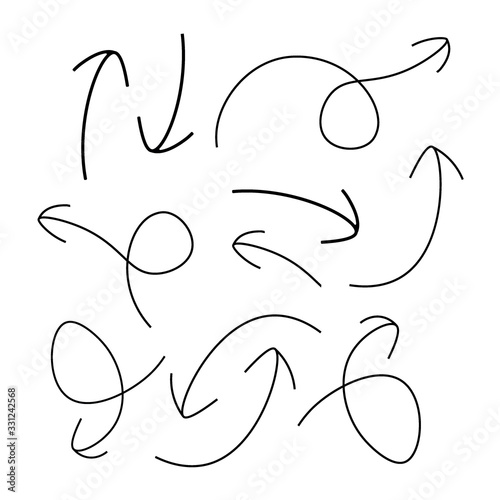 hand drawn arrows - Vector