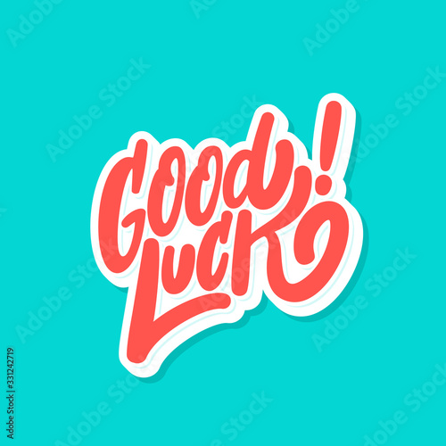 Good luck. Farewell card. Vector lettering.