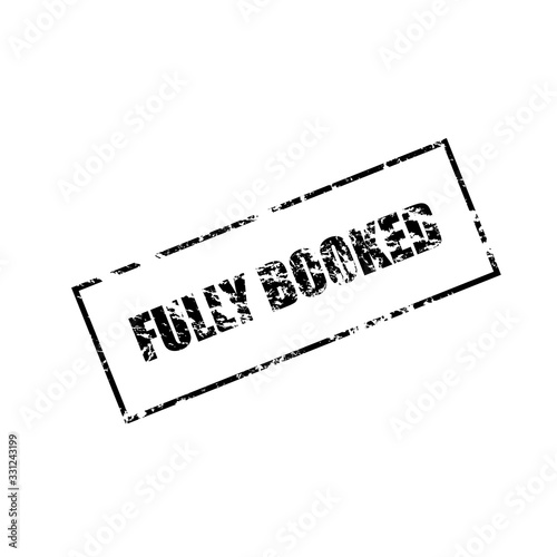 Fully booked rectangular stamp isolated on white background