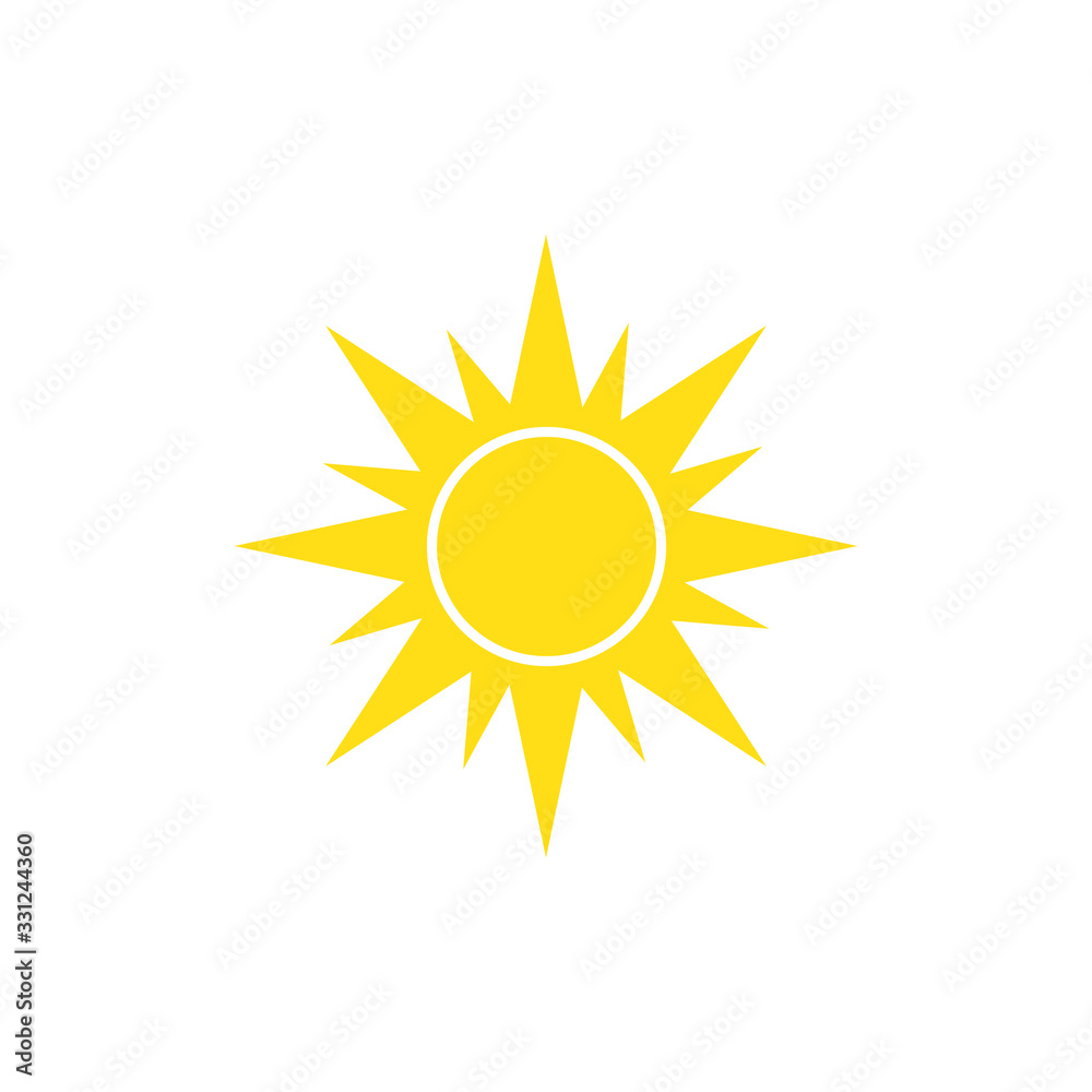 Sun icon on white background for graphic and web design, Modern simple vector sign. Internet concept. Sun icon on white background for graphic and web design, Modern simple vector sign. Internet concept.