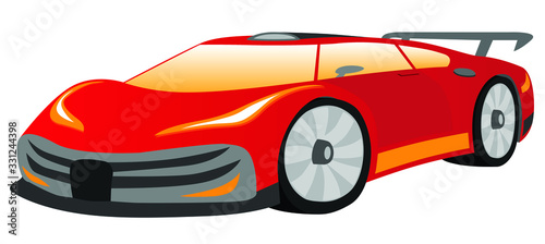supercar concept of modern sports car. vector illustration