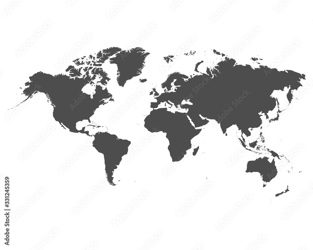 World map on white background. Vector illustration - Vector World map on white background. Vector illustration - Vector
