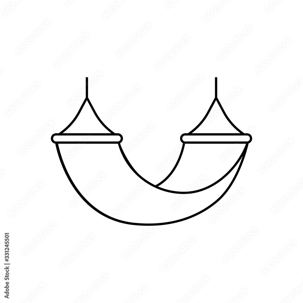 Beach hammock icon. Outline beach hammock vector icon for web design isolated on white background - Vector Beach hammock icon. Outline beach hammock vector icon for web design isolated on white background - Vector