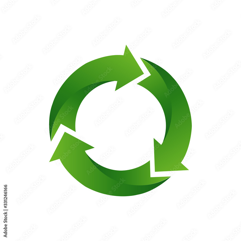 Recycle arrow symbol Means using recycled resources. Recycle arrow symbol Means using recycled resources.