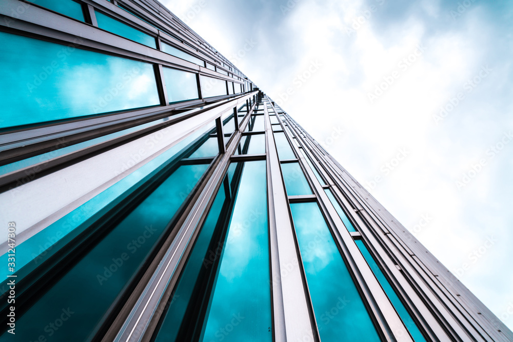 Architecture details Modern Building Glass facade Business background Architecture details Modern Building Glass facade Business background